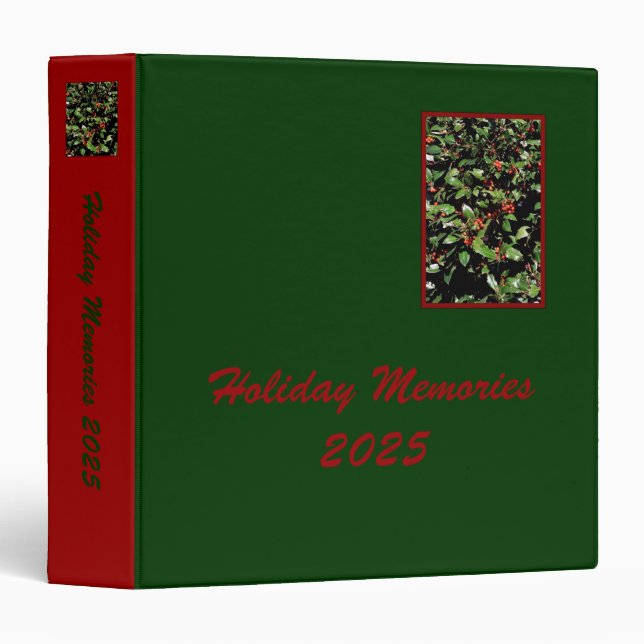 'Holly & Berries' Holiday Binder (2025) (Front/Spine)
