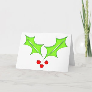 holly berries holiday card