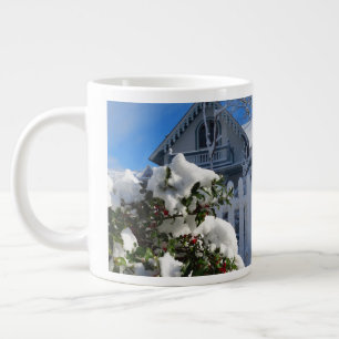 Holly Berries in Snow - Martha's Vineyard Large Coffee Mug