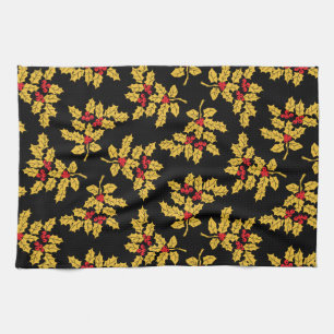 Holly Berries Kitchen Towel