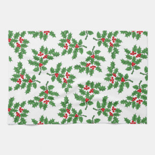 Holly Berries Kitchen Towel