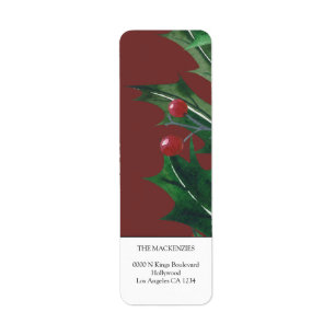 Holly Berries Personalized Christmas