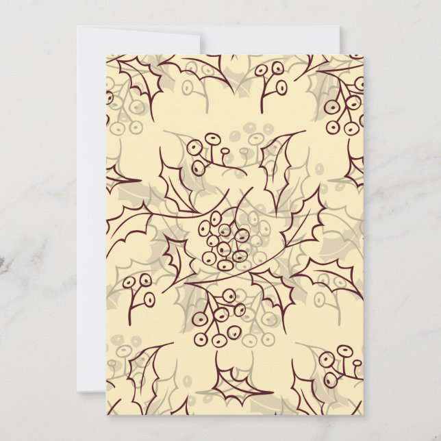 Holly berries seamless design (Front)