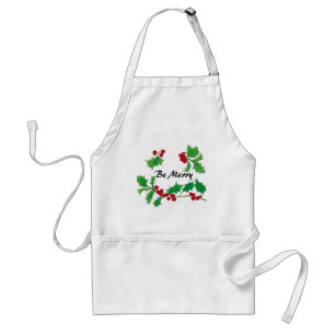 Holly & berries standard apron
