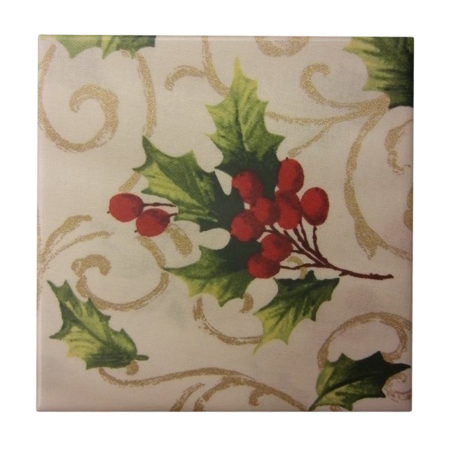 Holly Berries Tile (Front)