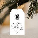 Holly Berry Bouquet Romantic Merry Christmas Gift Tags<br><div class="desc">This Christmas gift tag features elegant and romantic swirly calligraphy lettering with a winter holly berry bouquet and a simple pine tree pattern on the back. For more advanced customization of this design,  please click the BLUE DESIGN TOOL BUTTON above!</div>