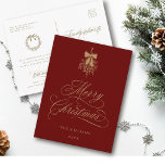 Holly Berry Bouquet Romantic Merry Christmas Red Postcard<br><div class="desc">This simple Christmas postcard features elegant and romantic swirly calligraphy lettering with a winter holly berry bouquet and custom text on the back. For more advanced customization of this design,  please click the BLUE DESIGN TOOL BUTTON above!</div>