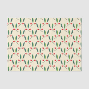 Holly Berry Christmas Art One Little Christmas Tre Tissue Paper