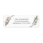 Holly Berry Christmas Holiday Adresse de retour