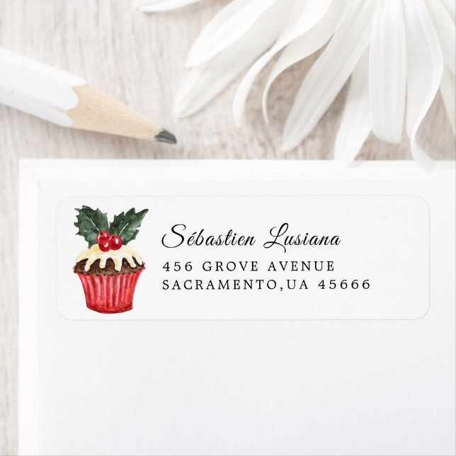 Holly Berry Christmas Holiday Return Address (Insitu)
