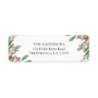 Holly Berry Christmas Holiday Return Address