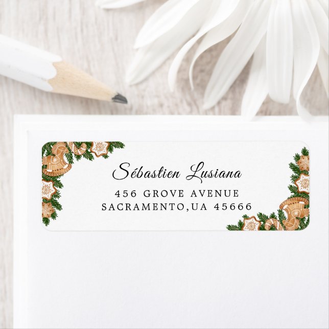 Holly Berry Christmas Holiday Return Address (Insitu)