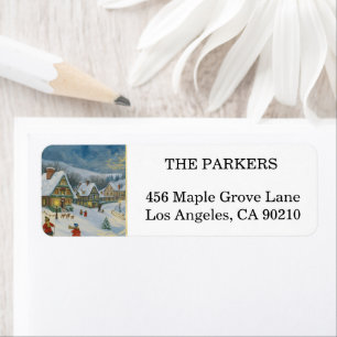 Holly Berry Christmas Holiday Return Address Label