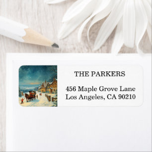 Holly Berry Christmas Holiday Return Address Label