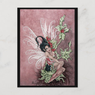 Holly Berry Faery Postcard