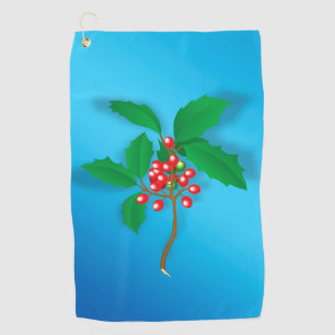 Holly Berry Golf Towel