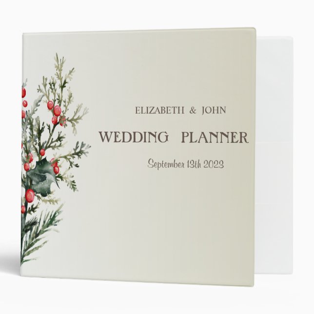 Holly Berry Greenery Binder (Front/Inside)