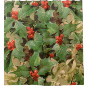 Holly Berry Greenery Christmas Holiday Vintage