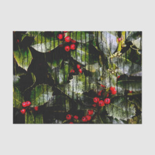 Holly Berry Horizontal Tissue Paper