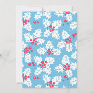 Holly berry on blue