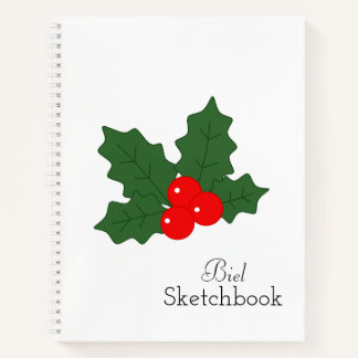Holly Berry Winter Sketchbook Notebook