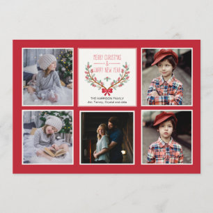 Holly Branches 5 Photo Card