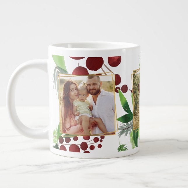 Holly Branches Photo Mug (Left)