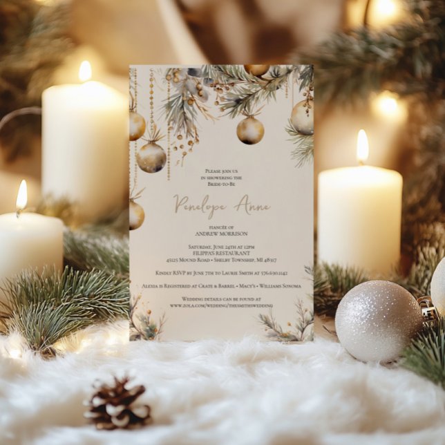 Holly Bridal Shower Invite | Christmas Theme (Creator Uploaded)