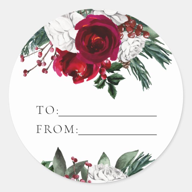 HOLLY Burgundy Gold Floral à partir de Stickers Ca (Devant)