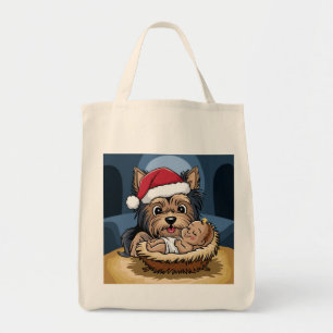 Holly chlid adored by yorkshire Terrier Tote Bag