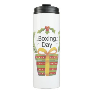 holly christmas boxing day thermal tumbler