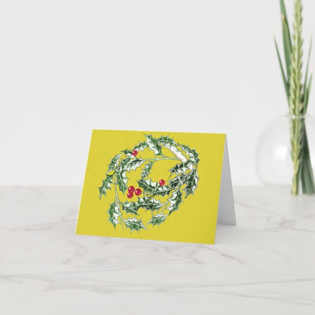 Holly Christmas Card (Front)