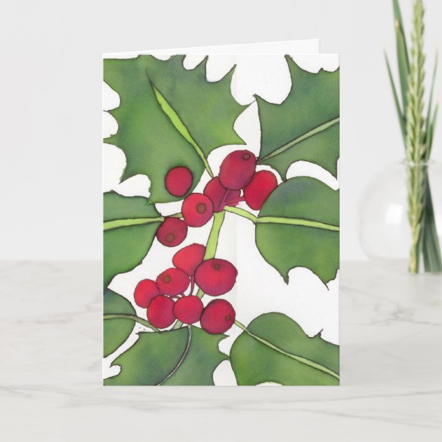 Holly Christmas Card 2 (Front)