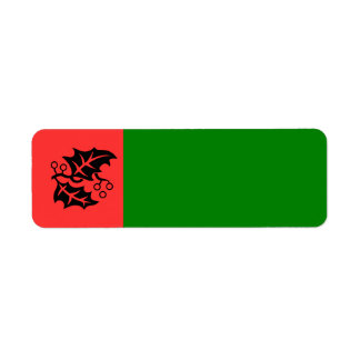 Holly Christmas Label