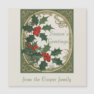 Holly Christmas Red Berry Decorative Holiday