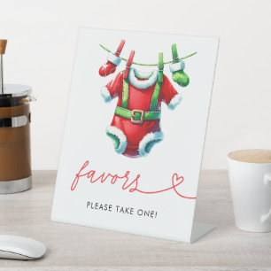  Holly Christmas  Santa Baby Shower Favour Sign