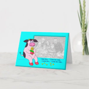 Holly Cow  "Love You Love You Love You" Holiday Card
