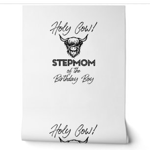 Holly Cow Stepmom Of The Birthday Boy Highland Cow Wallpaper
