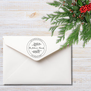 Holly Create Your Own Stamp Round Return Address
