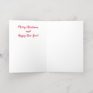 Holly cute girl Christmas Foil Holiday Card