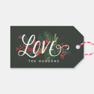 Holly Days   Love Holiday Custom To From Gift Tags