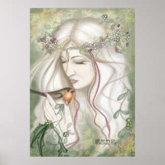 Holly Fairy of Yuletide Poster