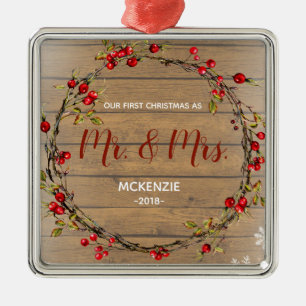 Holly First Christmas as Mr & Mrs Ornament