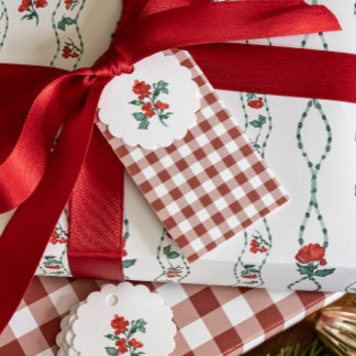 Holly Floral Favour Tags