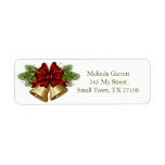 Holly Floral Gold Bells Christmas Custom Address<br><div class="desc">Send your letters with a touch of Christmas with our custom Christmas address labels.  See our full line of holiday items in our Zazzle store.</div>