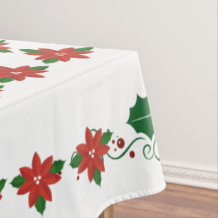 Holly Flowers Tablecloth