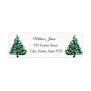 Holly Green Arbre de Noël Festive Mariage Étiquett