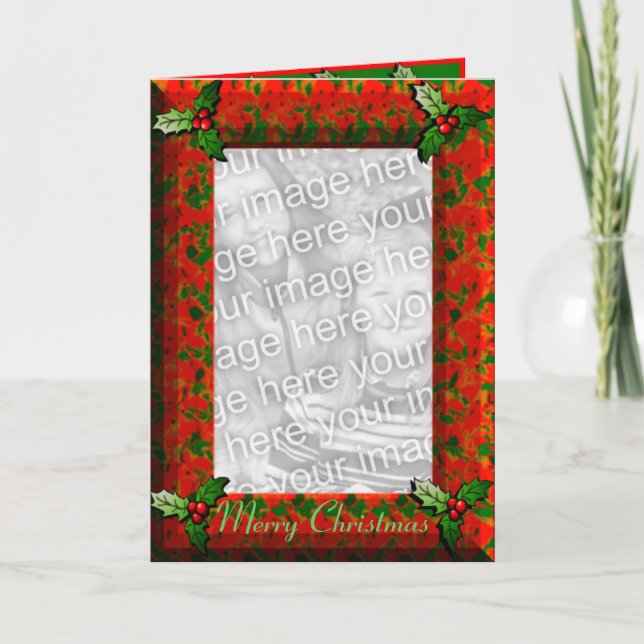 Holly greetings card  (Front)