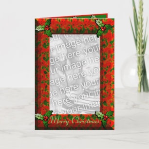 Holly greetings card