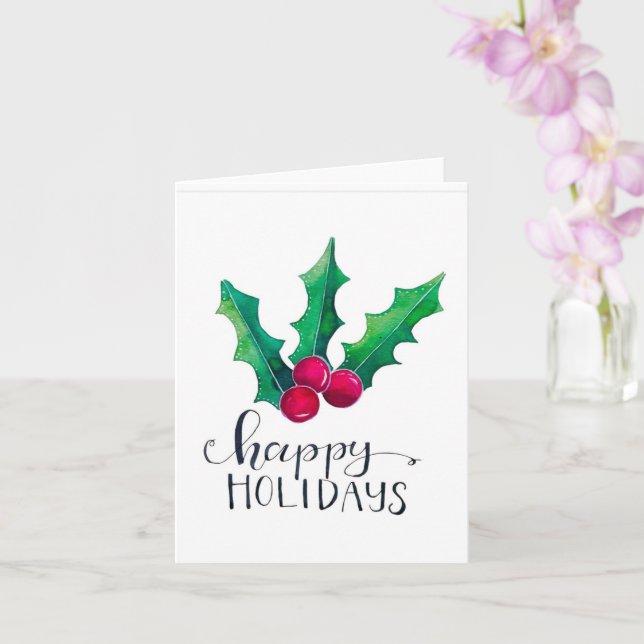 Holly Happy Holidays Carte SUIVIE (Orchidée)